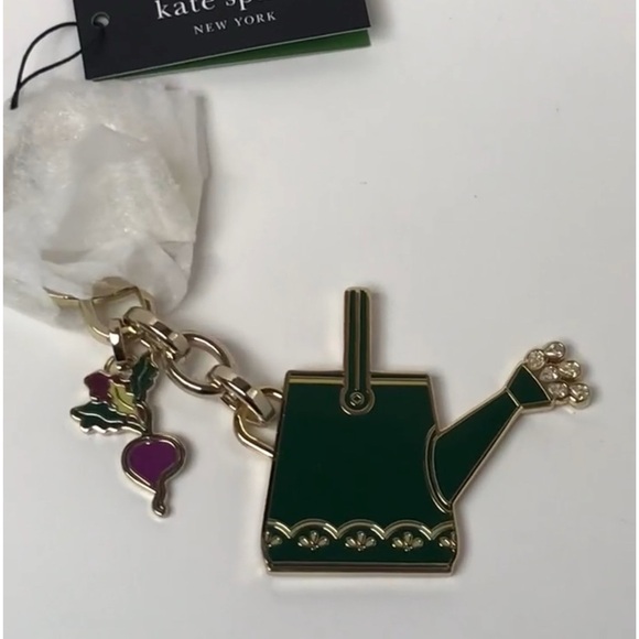 NWT Kate Spade Harvest Time Watering Can Keychain/ Bag Charm 😍 - Picture 2 of 14